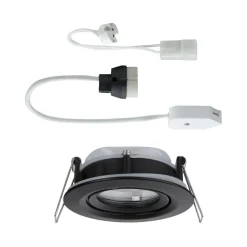 Paulmann indbygningslampe Nova Plus sort Ø 9 cm GU5.3/GU10 IP65