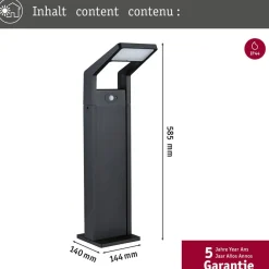 Juntea LED stibelysning, aluminium, antracit, sensor^Paulmann New