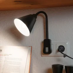 Paulmann Arbejdsrum/Kontor|Væglamper>Junus stiklampe med fleksibel arm, sort