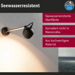 Kikolo LED-udendørs-væglampe arm 60°^Paulmann New