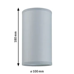 Paulmann lampeskærm U-Rail Valerio 2Easy, grå, Ø 10 cm