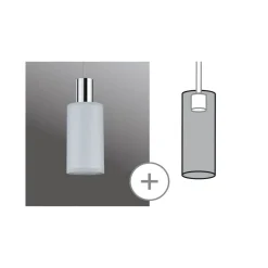 Paulmann lampeskærm U-Rail Valerio 2Easy, grå, Ø 10 cm