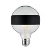 LED E27 6,5 W G125 ringspejl, sort^Paulmann