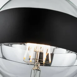 LED E27 6,5 W G125 ringspejl, sort^Paulmann