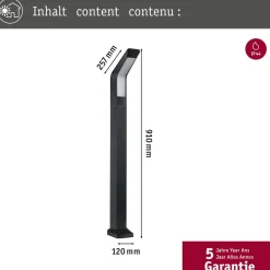 LED stibelysning Merano, sensor, aluminium, antracit^Paulmann New