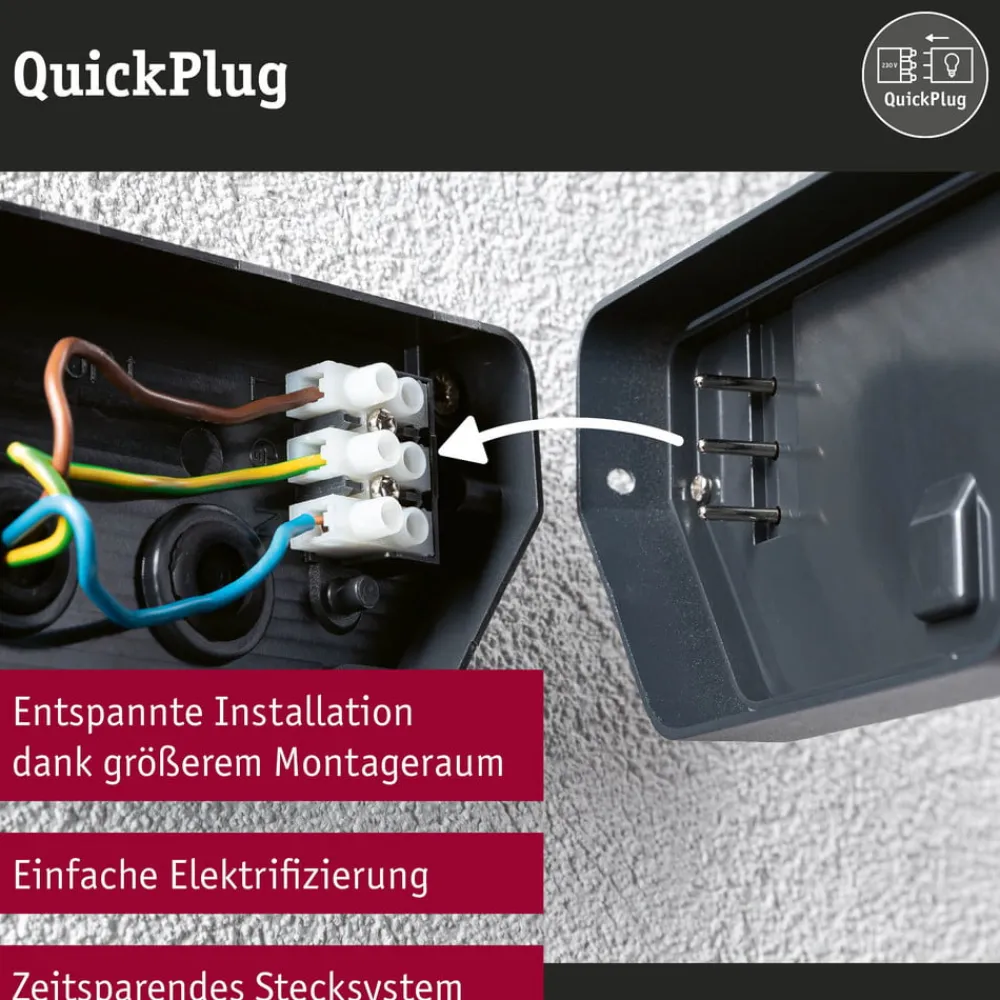 LED stibelysning Merano, sensor, aluminium, antracit^Paulmann New