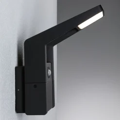LED udendørs væglampe Juntea, aluminium, antracit, sensor^Paulmann