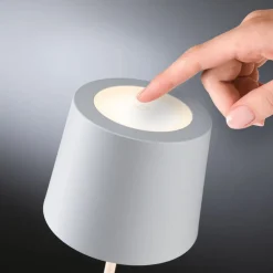 LED-bordlampe Gilo, hvid, plast, IP44^Paulmann Hot