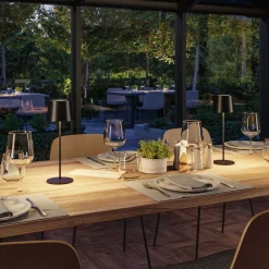 LED-bordlampe Gilo, sort, plast, IP44^Paulmann New