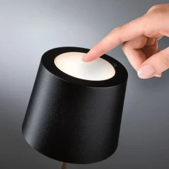 LED-bordlampe Gilo, sort, plast, IP44^Paulmann New