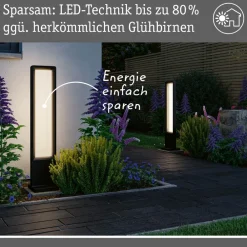 LED-gadelampe Reana, antracit, 83 cm metal IP44^Paulmann Sale
