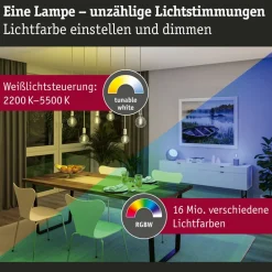 LED-globe G125 ZigBee E27 6,3W guld RGBW^Paulmann Hot