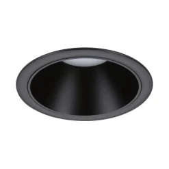 Paulmann LED-indbygningslampe Cole Coin sort Ø9cm IP44 dæmpbar 3 stk.