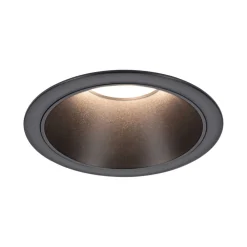 Paulmann LED-indbygningslampe Cole Coin sort Ø9cm IP44 dæmpbar 3 stk.