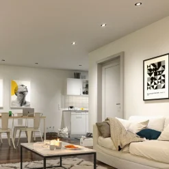 Paulmann Indbygningsspots>LED-indbygningslampe, hvid, Ø 8 cm, 4,8 W, sæt med 20 stk.