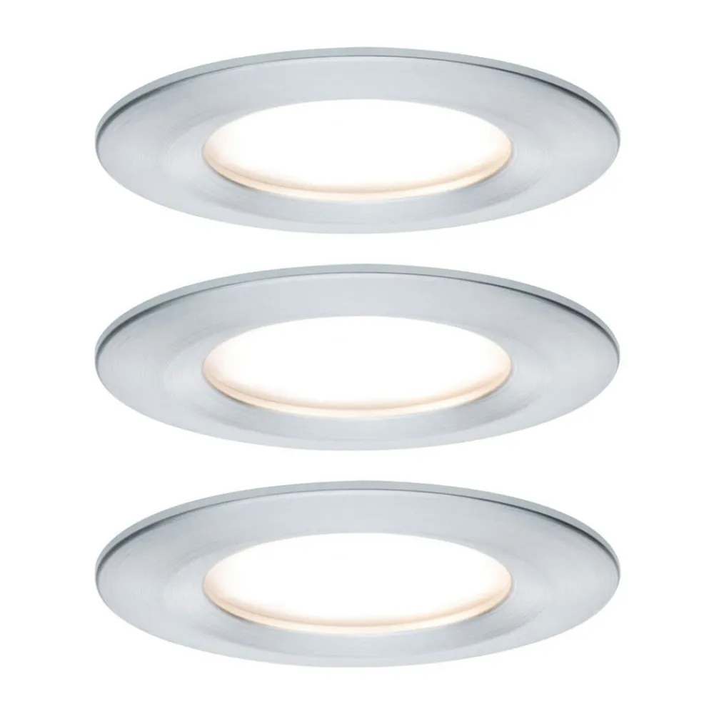 LED-indbygningsspot Nova Coin 3 aluminium rund dæmpbar^Paulmann Online