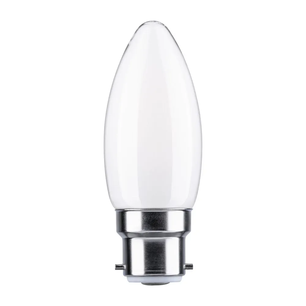 LED-kerte B22d 4,7W 2.700 K opal, dæmpes^Paulmann Outlet
