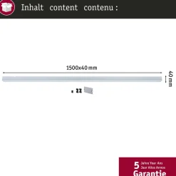 LED-lysliste Linion, krom, 150 cm, 3.000 K^Paulmann Clearance