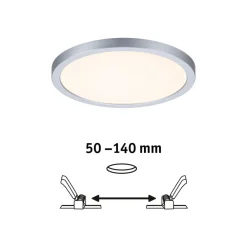 Paulmann Loftlamper|Indbygningsspots>LED-panel Areo 3.000 K rund krom 17,5cm