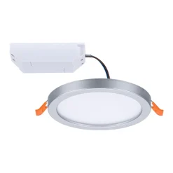 Paulmann LED-panel Areo 4.000 K rund krom 11,8cm
