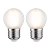 Paulmann LED-pære E27 5 W 2.700 K mat, 2 stk.
