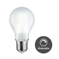 LED-pære E27 9 W 6.500 K, mat, kan dæmpes^Paulmann Discount