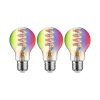 Paulmann Dæmpbar Led-Pære|Filament Pære>LED-pære ZigBee E27 6,3W RGBW guld 3 stk