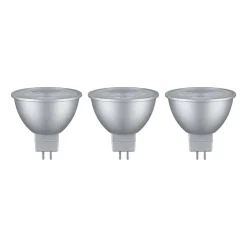Paulmann Led Pærer>LED-reflektor GU5,3 6W 2.700 3 stk krom
