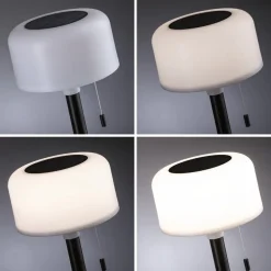 LED-solcellelampe Bartja, sort, IP44 dæmpbar^Paulmann Best