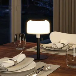 LED-solcellelampe Bartja, sort, IP44 dæmpbar^Paulmann Best