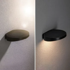 Paulmann LED-solcellelampe til udendørs væglampe Ryse, antracit