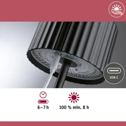 LED-solcellelampe Else, sort, IP44 dæmpbar^Paulmann Sale