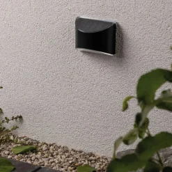 Paulmann LED-solcelle-væglampe Elliot, antracit, IP44