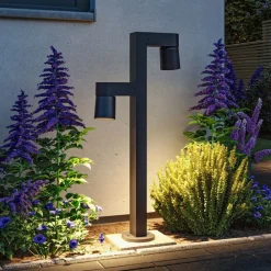 Paulmann LED-stibelysning Kimu 2, antracit, 2-lys, 2.200 K