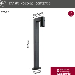 LED-stibelysning Kimu 1, antracit, 3.000 K^Paulmann Best