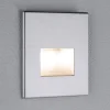 Paulmann LED-vægindbygningslampe EDGE, krom mat