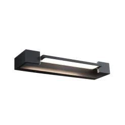 Paulmann LED-væglampe Lucille, sort, 40 cm IP44 dæmpbar
