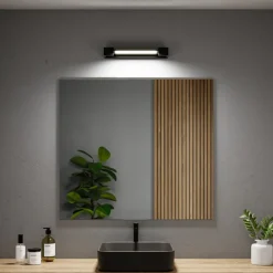 Paulmann LED-væglampe Lucille, sort, 40 cm IP44 dæmpbar