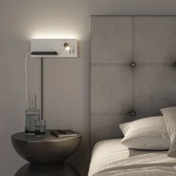 LED-væglampe Serra, venstre, USB-C, hvid/sort^Paulmann Clearance