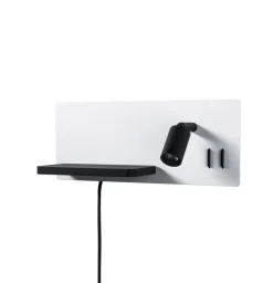 LED-væglampe Serra, venstre, USB-C, hvid/sort^Paulmann Clearance