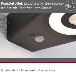 Paulmann LED-væglampe Silma antracit 1 lyskilde IP44