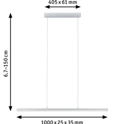 Paulmann Lento LED-pendel ZigBee CCT dim krom