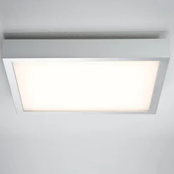 Paulmann Lunar LED-panel, kantet, krom, 40x40cm