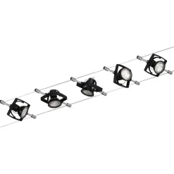 Paulmann Mac II wiresystem, mat sort 5 spots