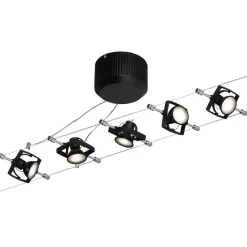 Paulmann Mac II wiresystem, mat sort 5 spots