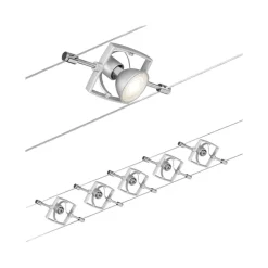 Paulmann Arbejdsrum/Kontor>Mac II wiresystem, mat krom med 5 spots