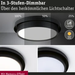 Paulmann Malik LED-loftlampe, 3-step-dim sort