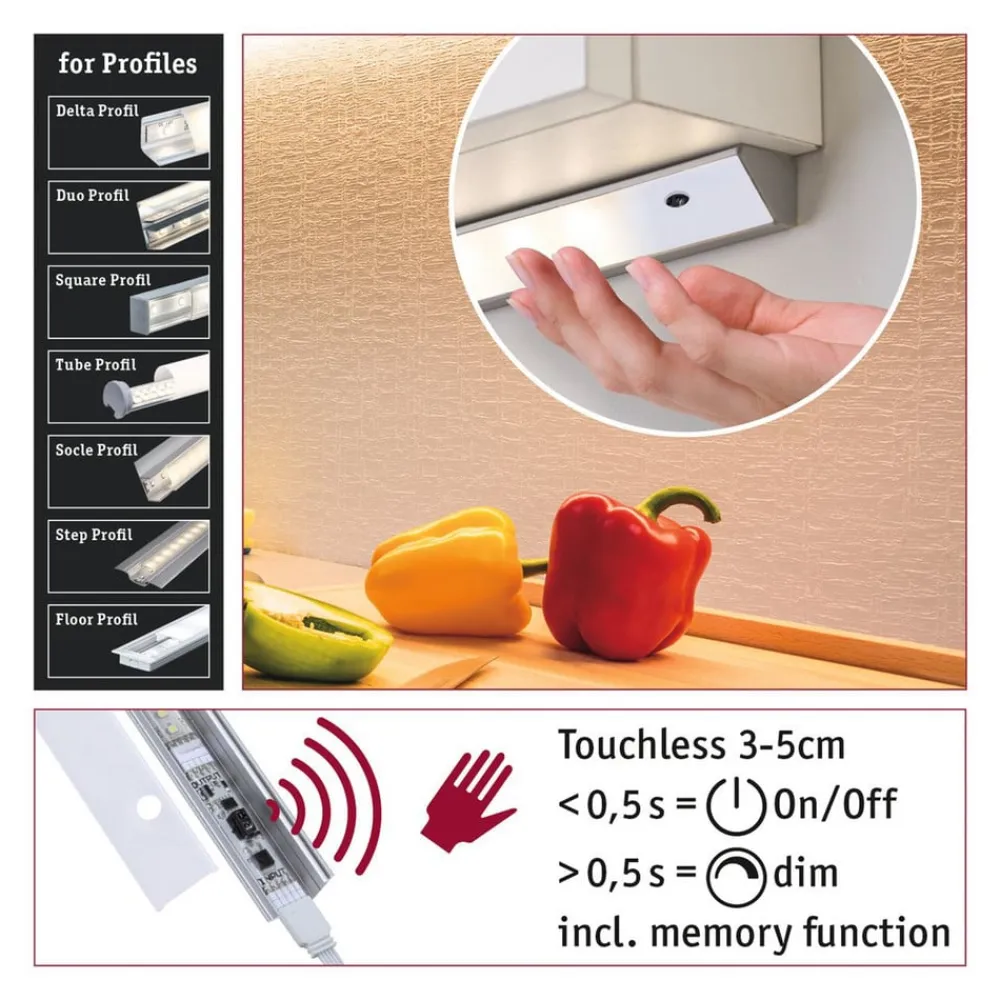 Paulmann Dæmpning, Lysstyring>MaxLED-sensorkontakt, kontaktløs