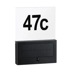 Paulmann Solcelle Lampe Med Sensor|Væglampe Med Sensor>Neda LED-husnummerlampe, solcelle, sensor