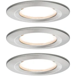 Paulmann Indbygningsspots|Spotlights>Nova LED indbygningslampe 3stk. stiv jern